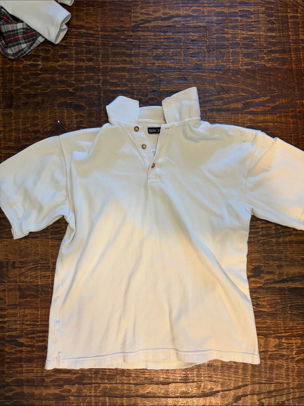 Men's White Short-Sleeve Polo Shirt